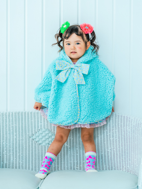 LYOV | ポンチョ - ミント（ベビーブルーデイジー） 【公式】fafa