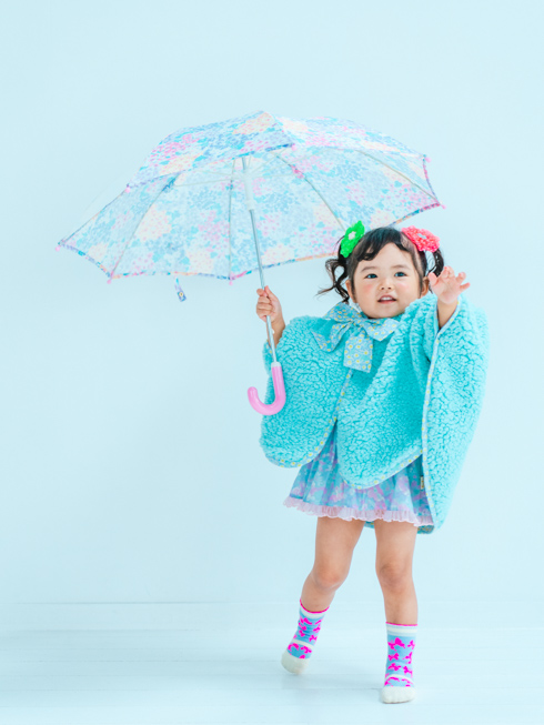 LYOV | ポンチョ - ミント（ベビーブルーデイジー） 【公式】fafa