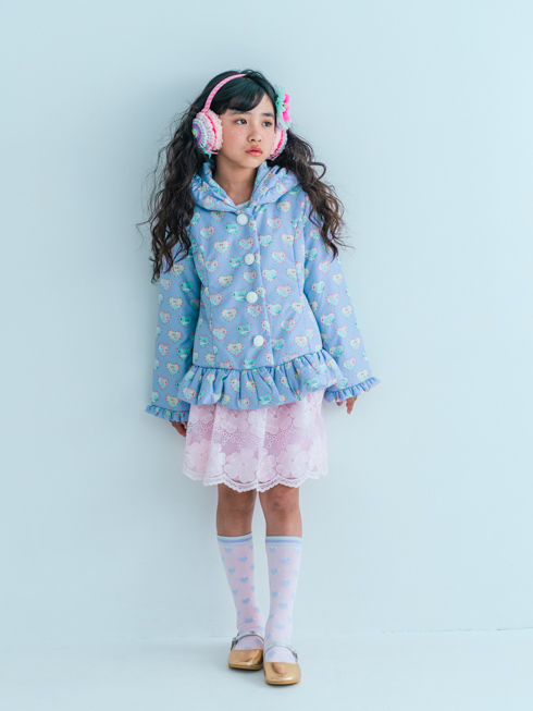 ★極美品★fafa/フェフェ＊ラベンダーホース＊ダウンジャケット＊130㎝ ☆極美品☆fafa/フェフェ＊ラベンダーホース＊ダウンジャケット＊130