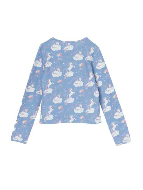 セブンテン　プリントロングTシャツ(ブルー) プリントロングTシャツ(ブルー) - seventen