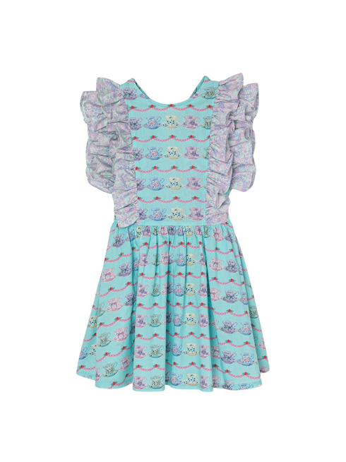 ミント色 フリル付きワンピース NOLA | ワンピース - ミントティーカップ 【公式】fafa(フェフェ