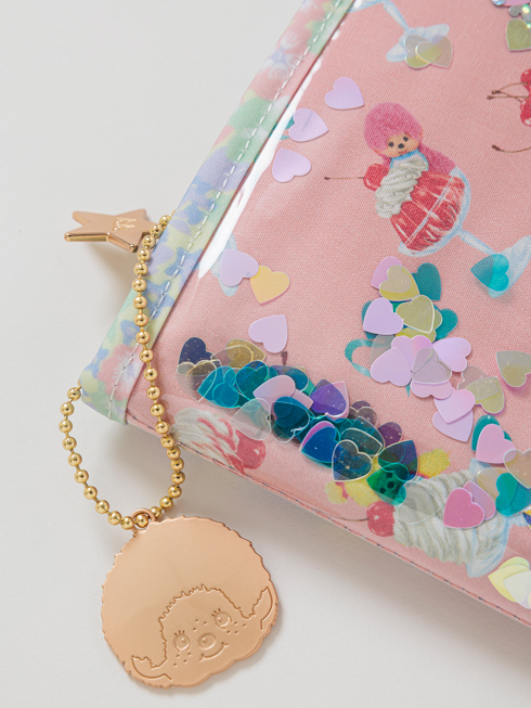 MICHALINA | マルチ・母子手帳ケース(L) - バブルガムピンクモンチッチ