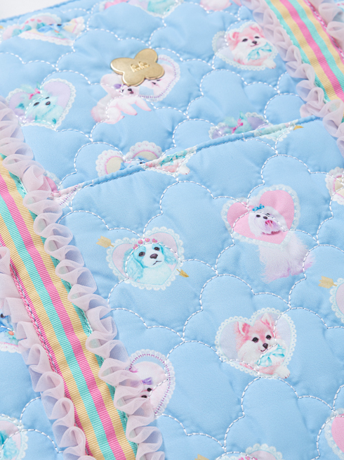 数量限定】 CHLOEJASMINE | キルティングトートバッグ - ブルードッグ