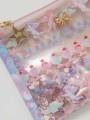 アップ画像 - シャーベットピンクパーラー柄PVCフラットポーチ(M) アップ画像 - シャーベットピンクパーラー柄PVCフラットポーチ(M)