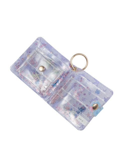 【未使用】PELLE BORSA バイカラー コンパクトウォレット ラベンダー 未使用】PELLE BORSA バイカラー コンパクトウォレット