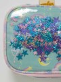 アップ画像 - ミントユニコーン柄のスパンコール入りペンケース アップ画像 - ミントユニコーン柄のスパンコール入りペンケース